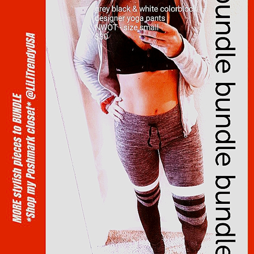 Colorblock designer yoga pants - new